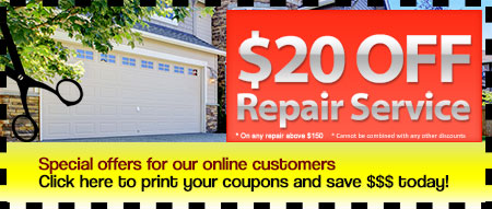 Garage door service coupons